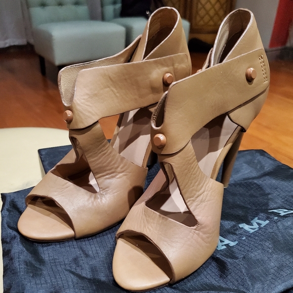 L.A.M.B. Taupe Miyo Stud Heels - Picture 5 of 5